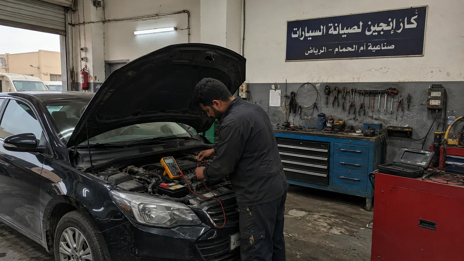 كهرباء وبرمجة سيارات في ورشة كار إنجين بالرياض